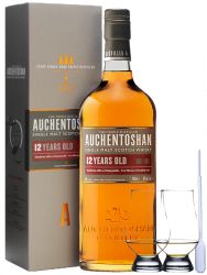 Auchentoshan 12 Jahre Single Malt Whisky 0,7 Liter + 2 Glencairn Glser + Einwegpipette
