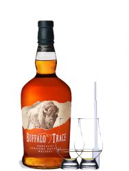 Buffalo Trace Bourbon Whiskey 0,7 Liter + 2 Glencairn Glser + Einwegpipette 1 Stck