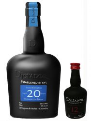 Dictador Set 1 x Dictador Solera System Rum 20 Jahre 0,7 Liter und 1 x Solera 12 Jahre 0,05 Liter