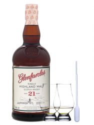 Glenfarclas 21 Jahre Single Malt Whisky 0,7 Liter + 2 Glencairn Glser + Einwegpipette
