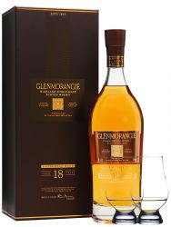 Glenmorangie 18 Jahre Extremely Rare 0,7 Liter + 2 Glencairn Glser