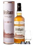 BenRiach 12 Jahre Speyside Single Malt Whisky 0,7 Liter + 2 Glencairn Glser