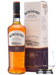 Bowmore 18 Jahre Islay Single Malt Whisky 0,7 Liter + 2 Glencairn Glser