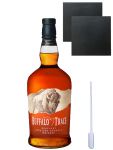 Buffalo Trace Bourbon Whiskey 0,7 Liter + 2 Schieferuntersetzer 9,5 cm + Einwegpipette 1 Stck