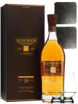 Glenmorangie 18 Jahre Extremely Rare 0,7 Liter + 2 Glencairn Glser + 2 Schieferuntersetzer quadratisch 9,5 cm