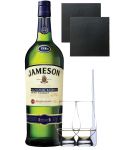 Jameson Signature Reserve Irish Whiskey 1,0 Liter + 2 Glencairn Glser + 2 Schieferuntersetzer 9,5 cm + Einwegpipette 1 Stck