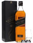Johnnie Walker 12 Jahre Black Label 1,0 Liter + 2 Glencairn Glser