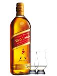 Johnnie Walker Red Label Blended Scotch Whisky 1,0 Liter + 2 Glencairn Glser