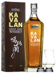 Kavalan Classic Single Malt Whisky 0,7 Liter + 2 Glencairn Glser