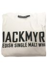 Mackmyra T-Shirt wei mit schwarzem Logo Gr. L