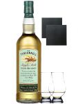 The Tyrconnell Irish Single Malt Whiskey 0,7 Liter + 2 Glencairn Glser + 2 Schieferglasuntersetzer 9,5cm