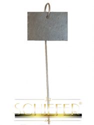 10er Set (Schnittkante) Schilder aus Schiefer mit Metallstab ca. 55 cm
