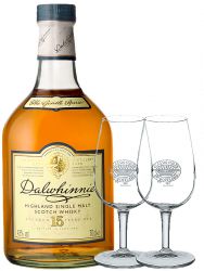 Dalwhinnie 15 Jahre Single Malt Whisky 0,7 Liter+ 2 Classic Malt Whiskygläser
