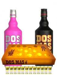 Dos Mas Lichttablett inklusive 12 Glser + 1 x Dos Mas Fire Shot & 1 x Dos Mas Pink Shot