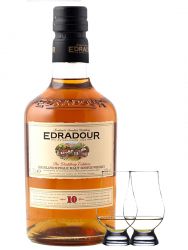Edradour 10 Jahre Single Malt Whisky 0,7 Liter + 2 Glencairn Gläser