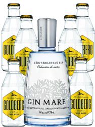 Gin Mare 0,7 Liter & 6 x Goldberg Tonic Water 0,2 Liter