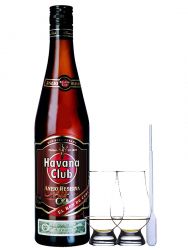Havana Club Anejo Reserva aus Kuba 0,7 Liter+ 2 Glencairn Glser und Einwegpipette