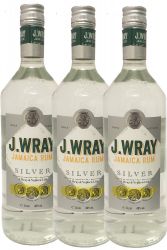 J. Wray Silver White Jamaika Rum 3 x 1,0 Liter
