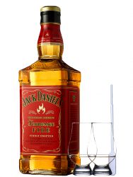 Jack Daniels FIRE 0,7 Liter + 2 Glencairn Glser + Einwegpipette 1 Stck