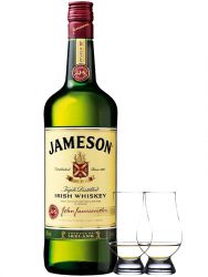 Jameson Irish Whiskey 1,0 Liter + 2 Glencairn Glser