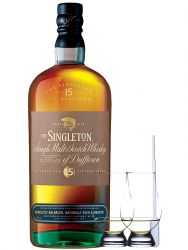 The Singleton of Dufftown 15 Jahre Single Malt Whisky 0,7 ltr. + 2 Glencairn Glser + Einwegpipette