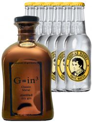 Ziegler G=in3 Gin Deutschland 0,7 Liter Metal + 6 Thomas Henry Tonic 0,2 Liter