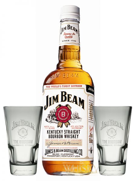 2 Stück Whisky Jim Beam 2 Red Stag by Jim Beam Shotgläser 2 und 4 cl Eichstrich Neu! 