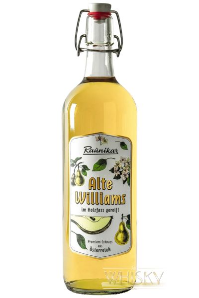 Raunikar Alte Williams aus dem Holzfass 1,0 Liter - 1aWhisky - Ihr Whisky,  Rum, Vodka Online Shop rund um die Spirituose.