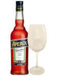 Aperol Aperitivo aus Italien 0,7 Liter + 1 Aperol Glas