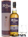 Arran 14 Jahre Single Malt Whisky 0,7 Liter + 2 Glencairn Gläser