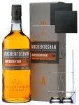 Auchentoshan American Oak Single Malt Whisky 0,7 Liter + 2 Glencairn Gläser + 2 Schieferuntersetzer quadratisch ca. 9,5 cm + Einwegpipette