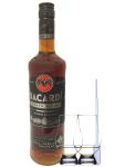 Bacardi Carta Negra Black Rum Bahamas 0,7 Liter + 2 Glencairn Glser + Einwegpipette 1 Stck