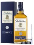 Ballantines 12 Jahre Gold Seal 0,7 Liter + 2 Glencairn Gläser + Einwegpipette 1 Stück