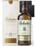 Ballantines 21 Jahre Blended Scotch Whisky + 2 Schieferuntersetzer 9,5 cm + Einwegpipette 1 Stück