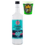 Berliner Luft Strong Extra Starker Pfefferminzlikör 40% 0,7 Liter + Jello Shot Waldmeister Wackelpudding mit Wodka 42 Gramm Becher