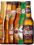 Biere aus Lateinamerika Mischpaket Brahma, Pacena, Skol, Presidente Liter, Cubanero, Cusquena je 0,33 Liter