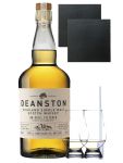 Deanston Virgian Oak Cask Single Malt Whisky 0,7 Liter + 2 Glencairn Gläser und 2 Schiefer Glasuntersetzer 9,5 cm + Einwegpipette