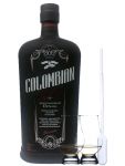 Dictador Colombian TREASURE (black) Dry Gin 0,7 Liter + 2 Glencairn Glser und Einwegpipette
