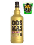 Dos Mas MEX SHOT mit Tequila 0,7 Liter + Jello Shot Waldmeister Wackelpudding mit Wodka 42 Gramm Becher