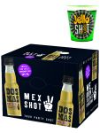 Dos Mas Mex Shot Zimtlikör mit Tequila 20 x 2 cl Partywürfel + Jello Shot Waldmeister Wackelpudding mit Wodka 42 Gramm Becher