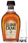 Elijah Craig 12 Jahre Straight Bourbon Whiskey 0,7 Liter + 2 Glencairn Glser + Einwegpipette 1 Stck