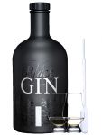 Gansloser Black Gin Distillers Cut Deutschland 0,7 Liter + 2 Glencairn Glser und Einwegpipette