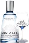 Gin Mare 0,7 Liter aus Spanien mit 1 Glas