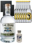 Gin-Set The Duke Gin 0,7 Liter + Nordes Atlantic Gin 5cl + 6 Thomas Henry Tonic 0,2 Liter + 2 Schieferuntersetzer