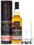 Glendronach 8 Jahre Speyside The Hielan Single Malt Whisky 0,7 Liter + 2 Glencairn Gläser + Einwegpipette 1 Stück