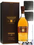 Glenmorangie 18 Jahre Extremely Rare 0,7 Liter + 2 Glencairn Gläser + 2 Schieferuntersetzer quadratisch 9,5 cm + Einwegpipette