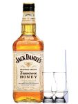 Jack Daniels Honey Whisky Likr 1,0 Liter + 2 Glencairn Glser + Einwegpipette 1 Stck