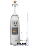 Jacopo Poli Po di Poli Morbida Grappa Moscato Italien 0,7 Liter + 2 Glencairn Gläser + Einwegpipette 1 Stück