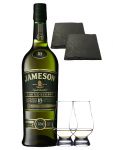 Jameson 18 Jahre Master Selection Limited Reserve 0,7 Liter + 2 Glencairn Gläser + 2 Schiefer Glasuntersetzer 9,5 cm