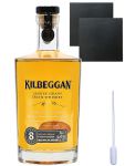Kilbeggan 8 Jahre Single Grain Irish Whiskey 0,7 Liter + 2 Schieferuntersetzer 9,5 cm + Einwegpipette 1 Stck